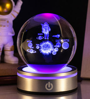 Creative 3D Inner Carving Luminous Crystal Ball