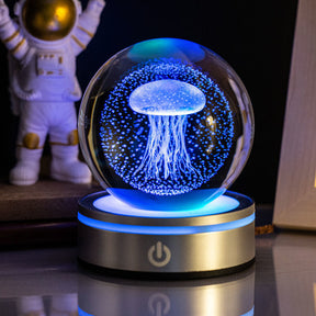 Creative 3D Inner Carving Luminous Crystal Ball